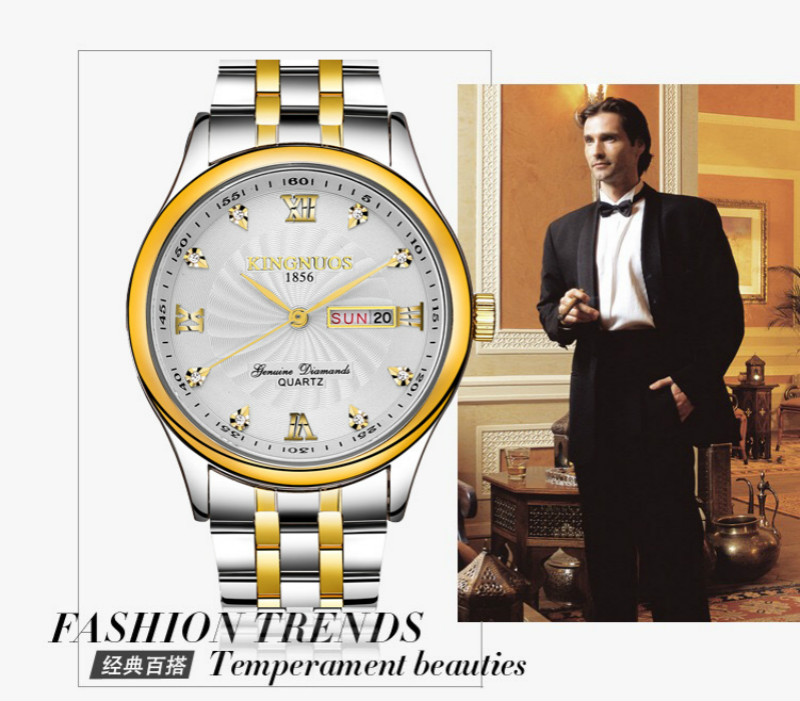 Ultra-thin waterproof stainless steel quartz watches men watched student gold watch wristwatches