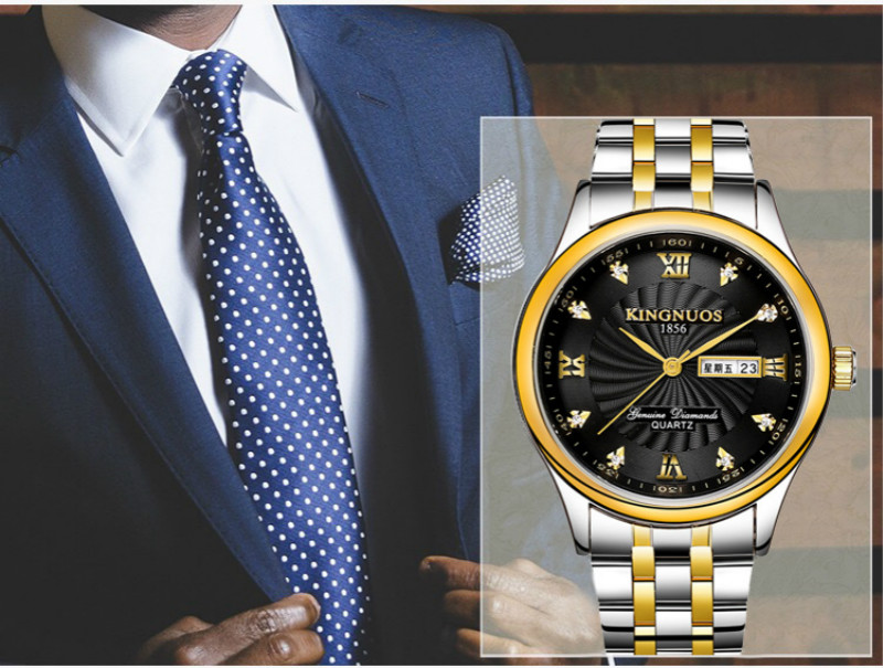 Ultra-thin waterproof stainless steel quartz watches men watched student gold watch wristwatches