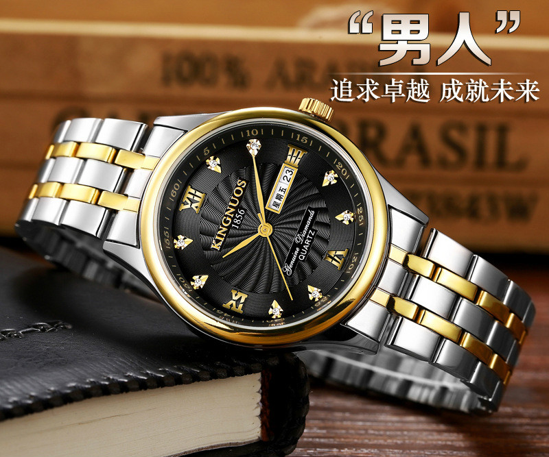 Ultra-thin waterproof stainless steel quartz watches men watched student gold watch wristwatches