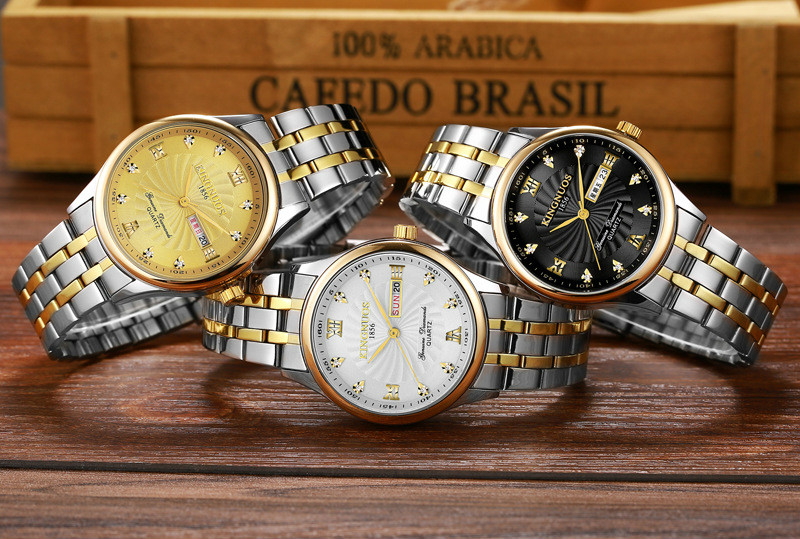 Ultra-thin waterproof stainless steel quartz watches men watched student gold watch wristwatches