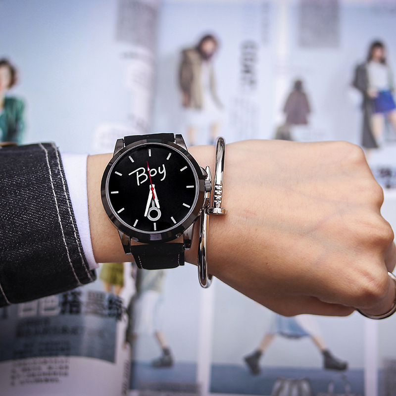 2 PCS couple watch set Korean version of the retro simple luminous watches men women quartz watched