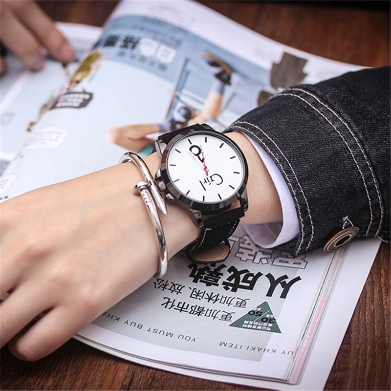 2 PCS couple watch set Korean version of the retro simple luminous watches men women quartz watched