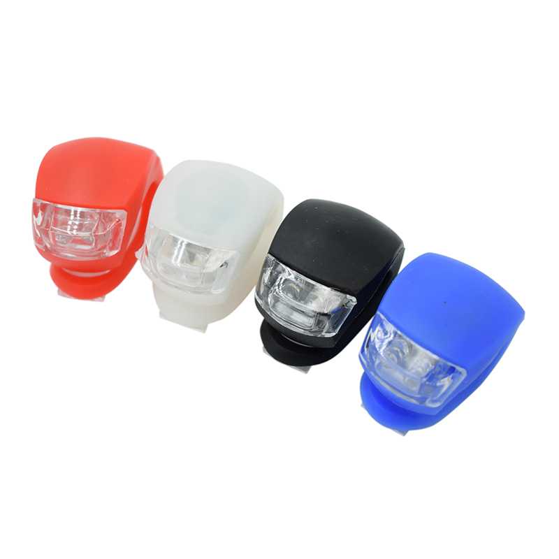 2PCS Bicycles Light Silicone LED Head Front Rear Wheel Bike Light Lamp Waterproof Cycling Accessorie
