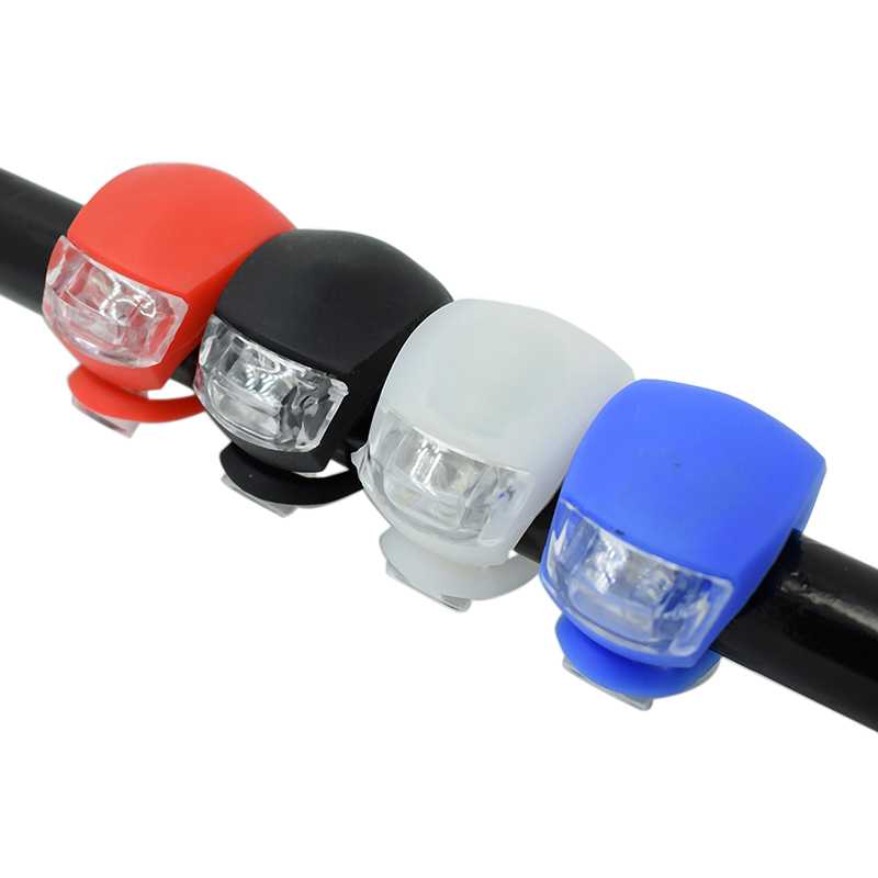 2PCS Bicycles Light Silicone LED Head Front Rear Wheel Bike Light Lamp Waterproof Cycling Accessorie