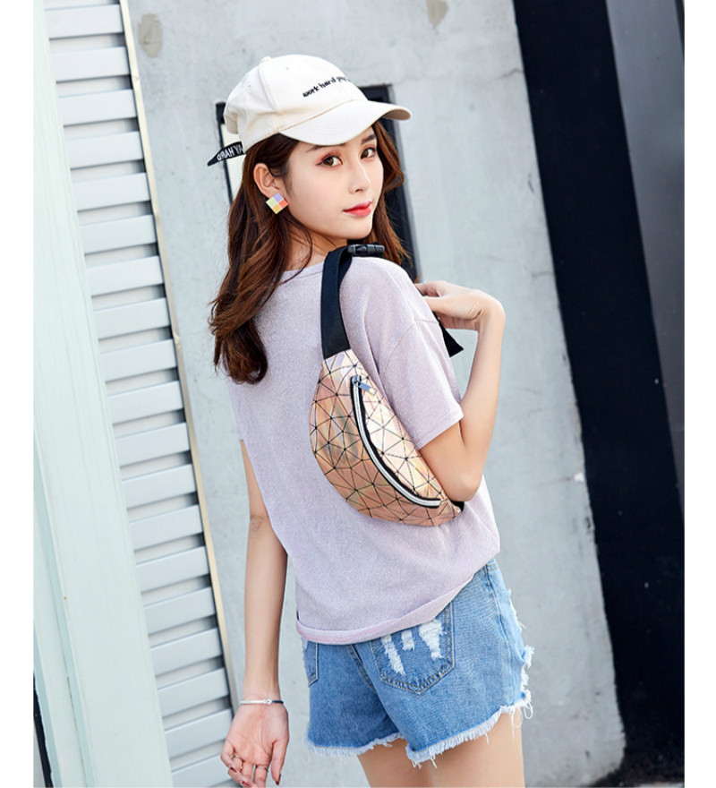 Fashion Waist Bags Women Fanny Pack Female shoulder Belt Bag Waisted Packs Laser Chest Phone Pouch