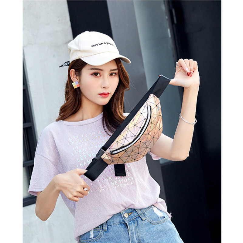 Fashion Waist Bags Women Fanny Pack Female shoulder Belt Bag Waisted Packs Laser Chest Phone Pouch