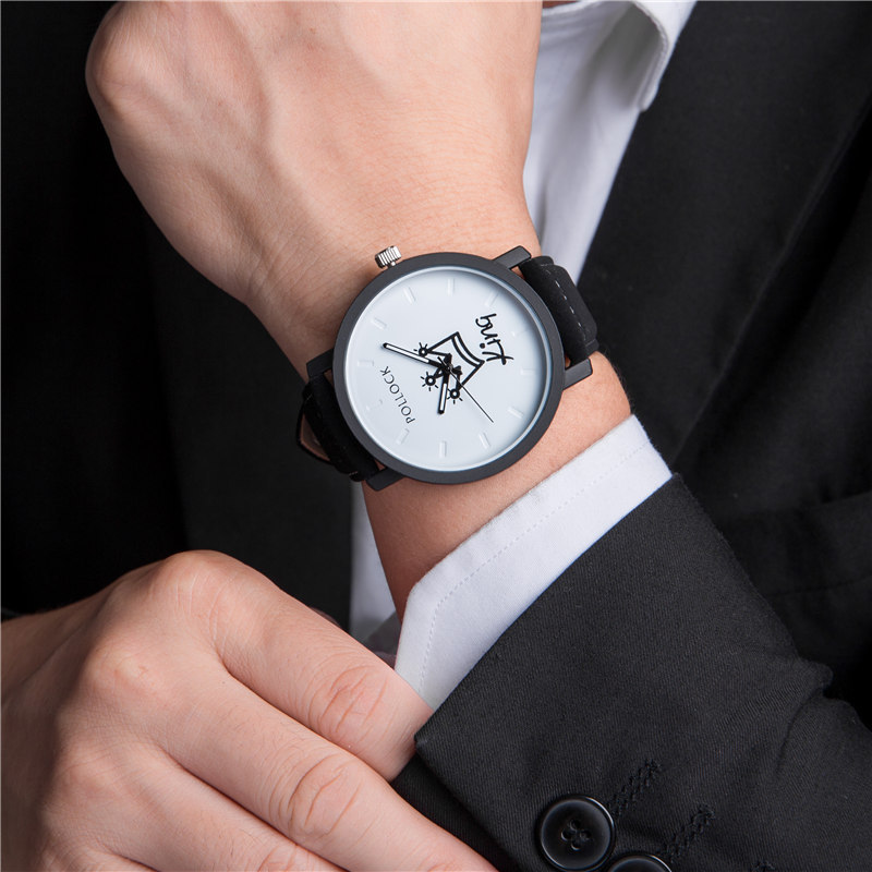 2Pcs/Set Couple crown watches for men and women fashion quartz leather watched ladies gifts for love