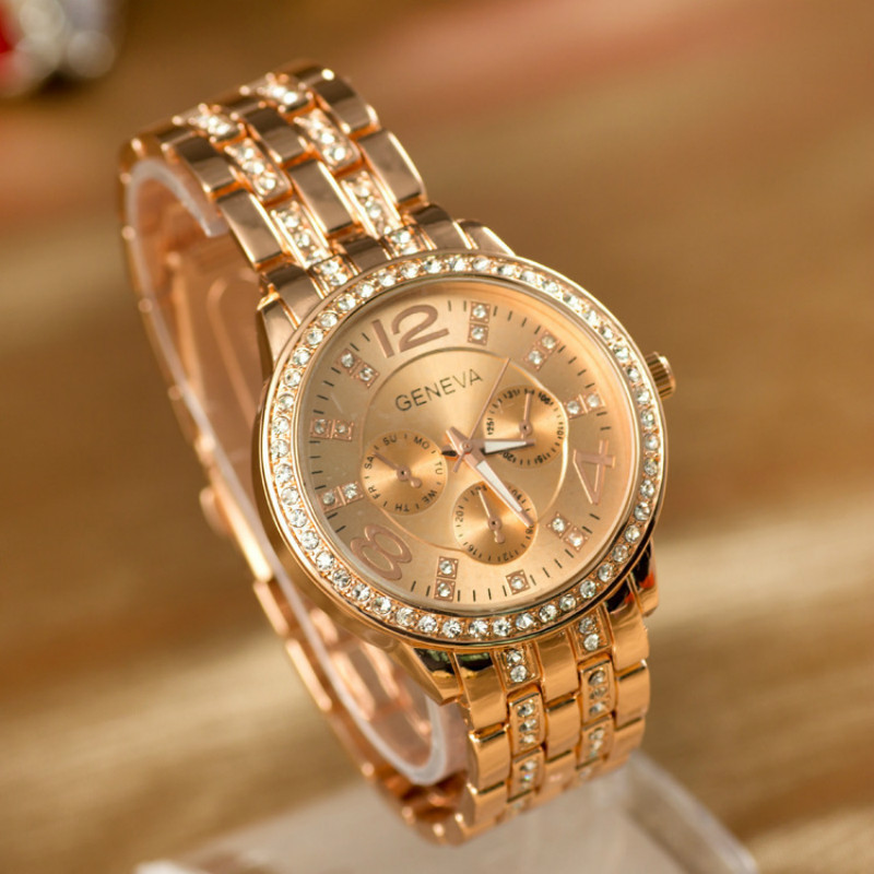 Quartz watches men and women Steel belt and diamond watchs watche ladies fashions watched