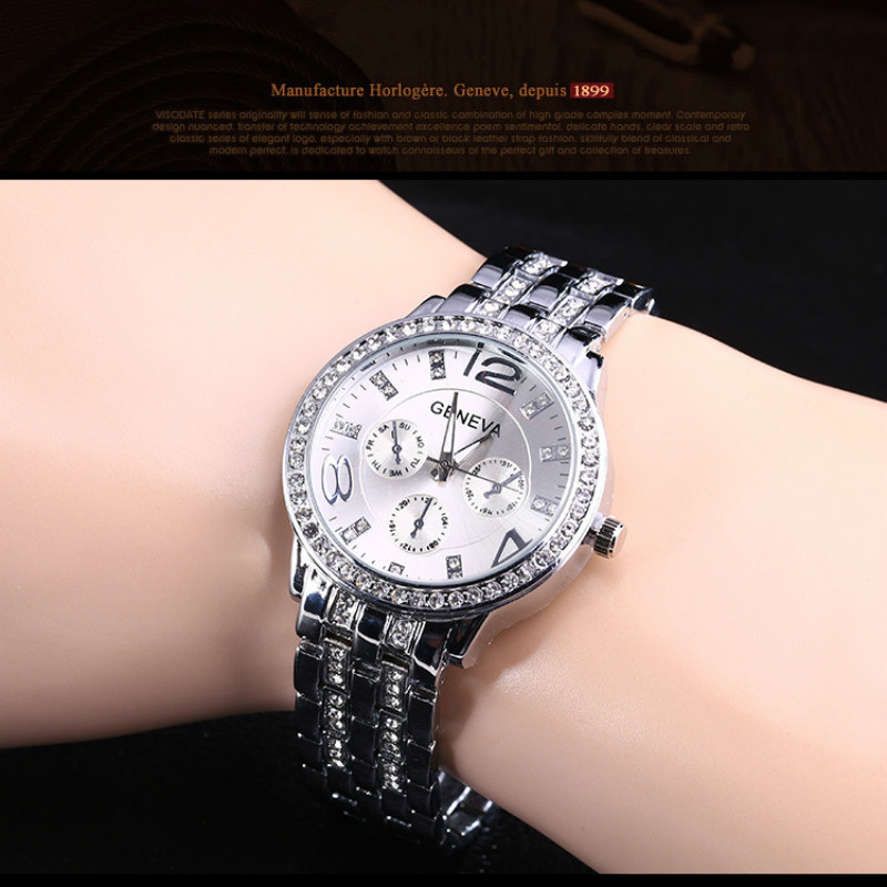 Quartz watches men and women Steel belt and diamond watchs watche ladies fashions watched