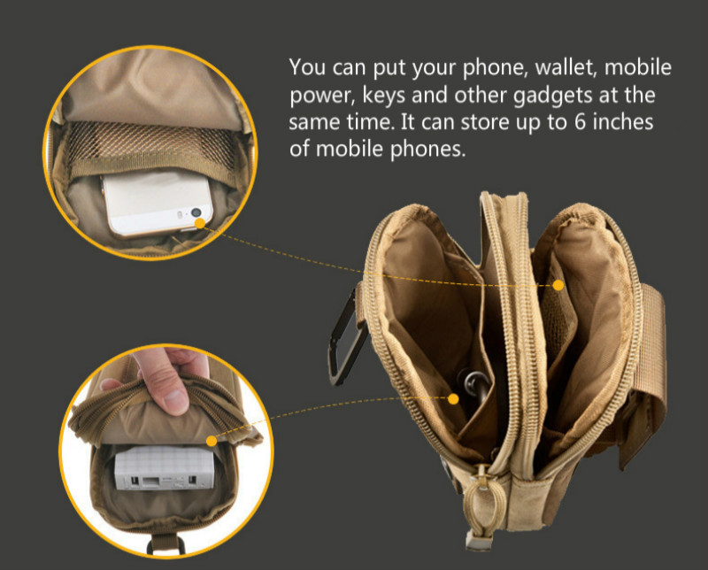 Mens Mini 1 PCS Waist Bag Belt Fanny Pack Waist Pouch Backpack Tactical For Travel Outdoor Sport