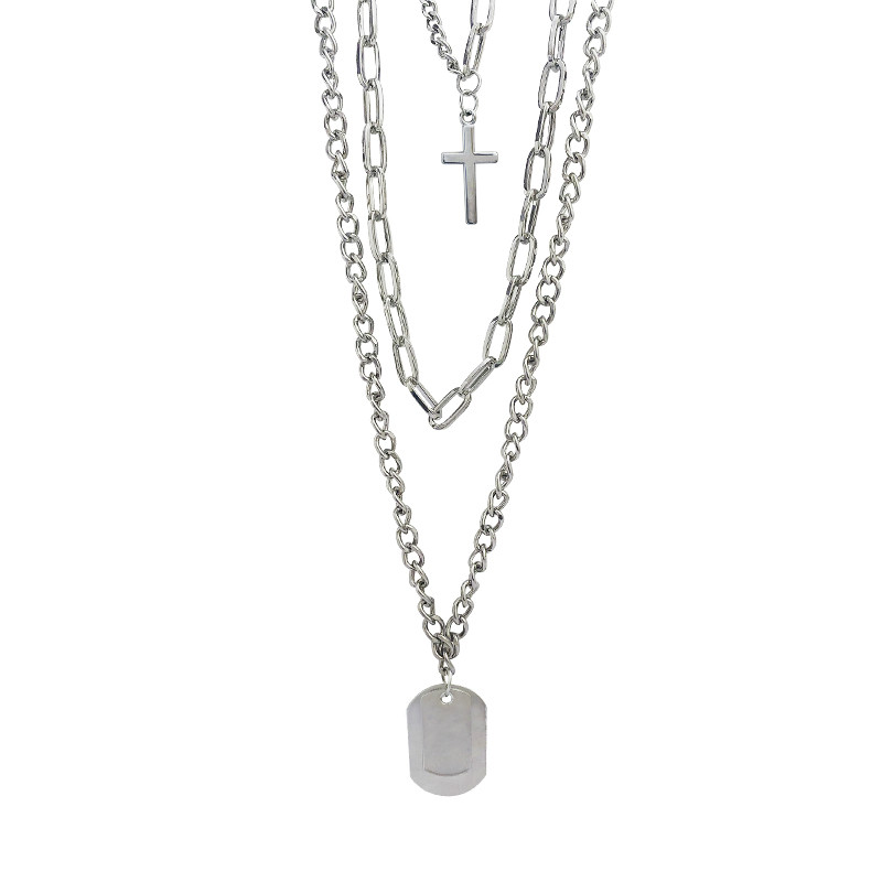 3PCS/SET rendy sexy neck multilayer hip hop long chain cool necklace for women men jewelry gifts