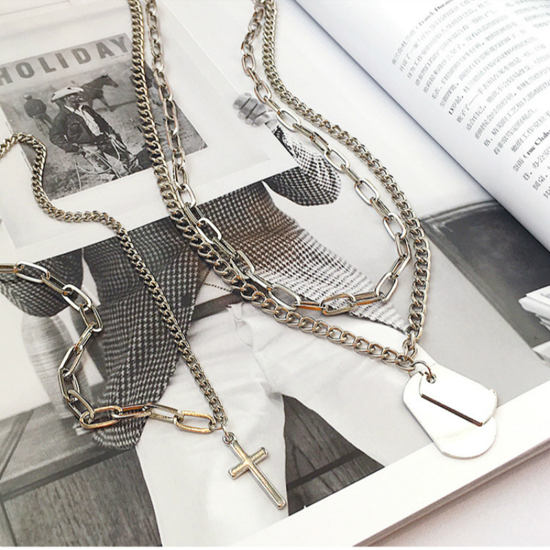 3PCS/SET rendy sexy neck multilayer hip hop long chain cool necklace for women men jewelry gifts