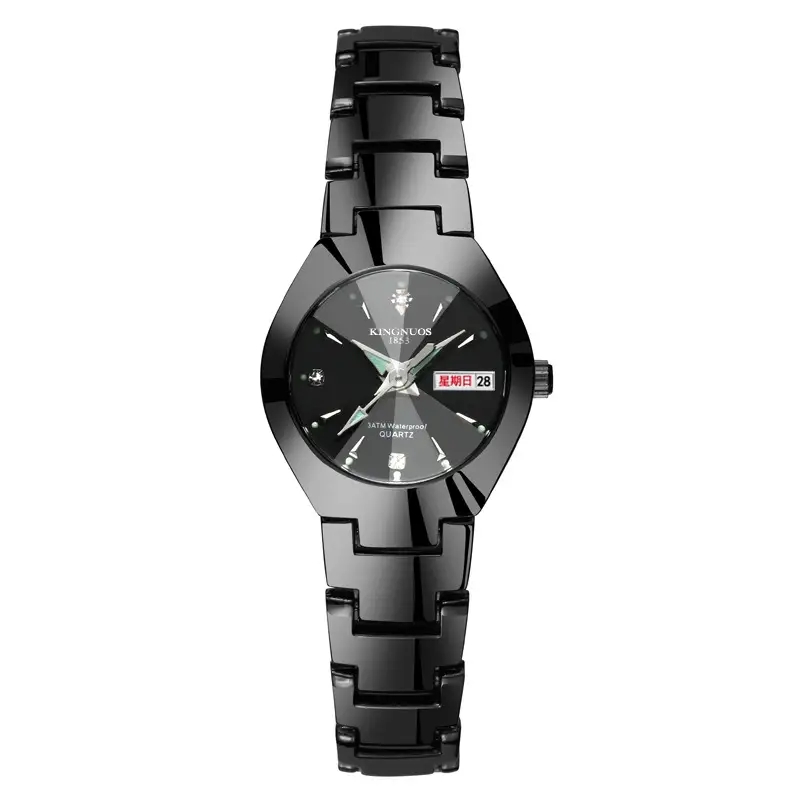 Couple watch quartz watches men women steel belt luminous watch double calendar watch ladies watches