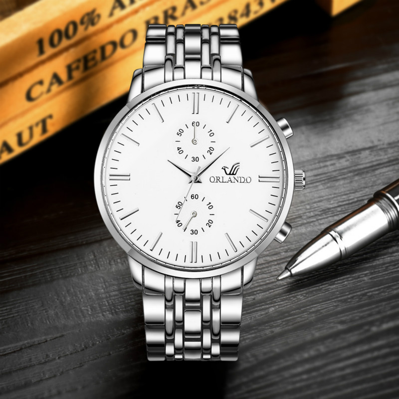 Fashion watches japan quartz watch men steel belt business watchs gold watche silver watched watches