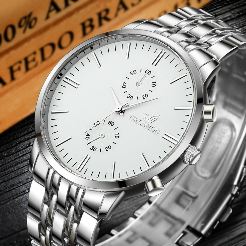 Fashion watches japan quartz watch men steel belt business watchs gold watche silver watched watches