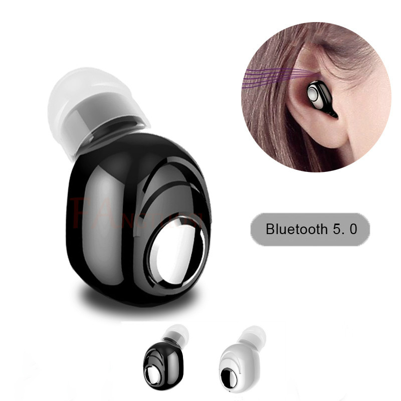 1PCS Bluetooth 5.0 Mini Invisible Waterproof Wireless In-Ear Single Subwoofer earphone