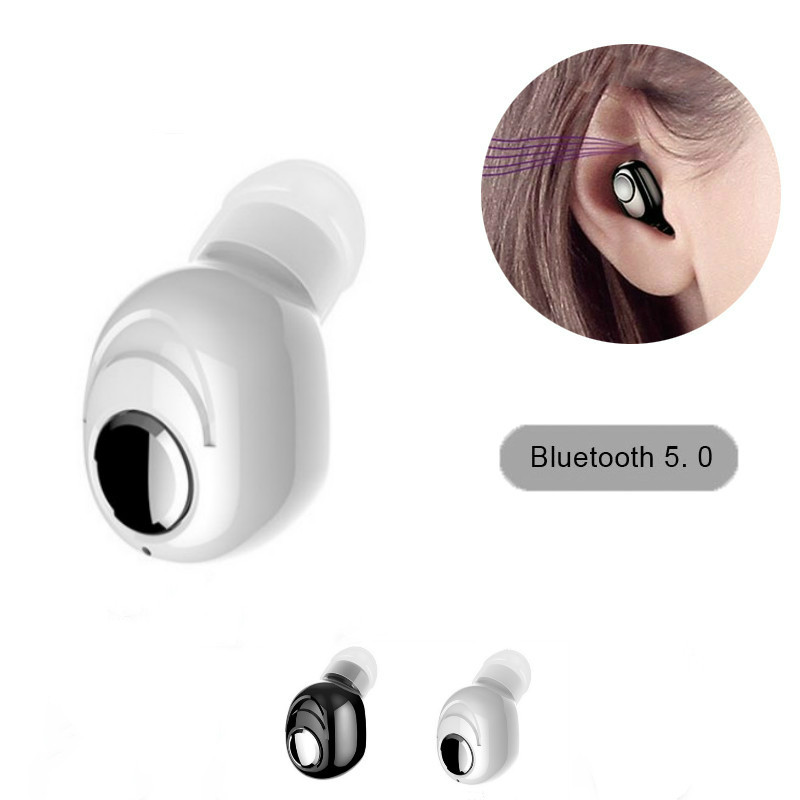 1PCS Bluetooth 5.0 Mini Invisible Waterproof Wireless In-Ear Single Subwoofer earphone