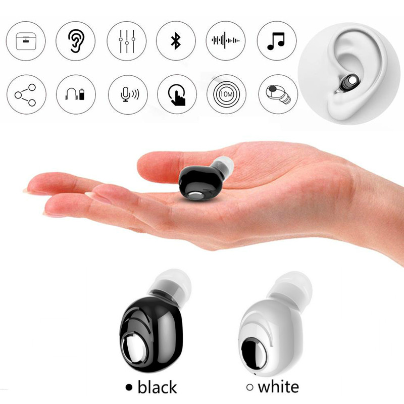 1PCS Bluetooth 5.0 Mini Invisible Waterproof Wireless In-Ear Single Subwoofer earphone