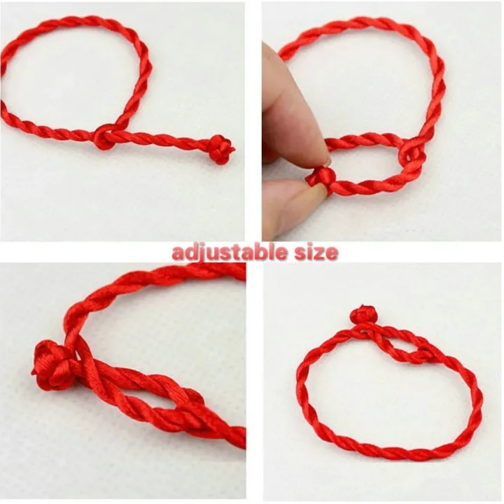 Imitation wood woven red rope bracelets accessories bracelet for men and women