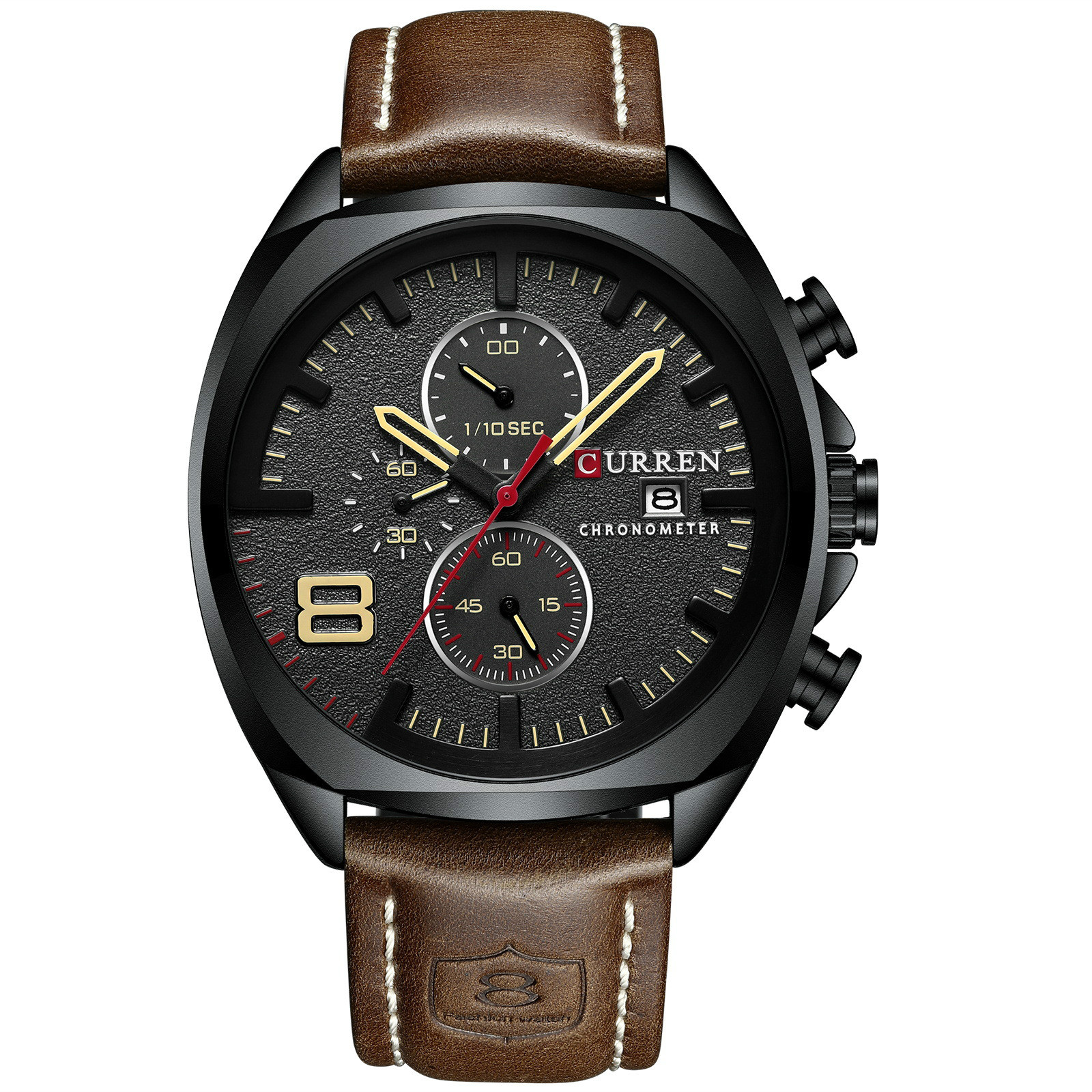 CURREN brand men&apos;s watch fashion sports leather waterproof watch calendar men&apos;s watch  watches