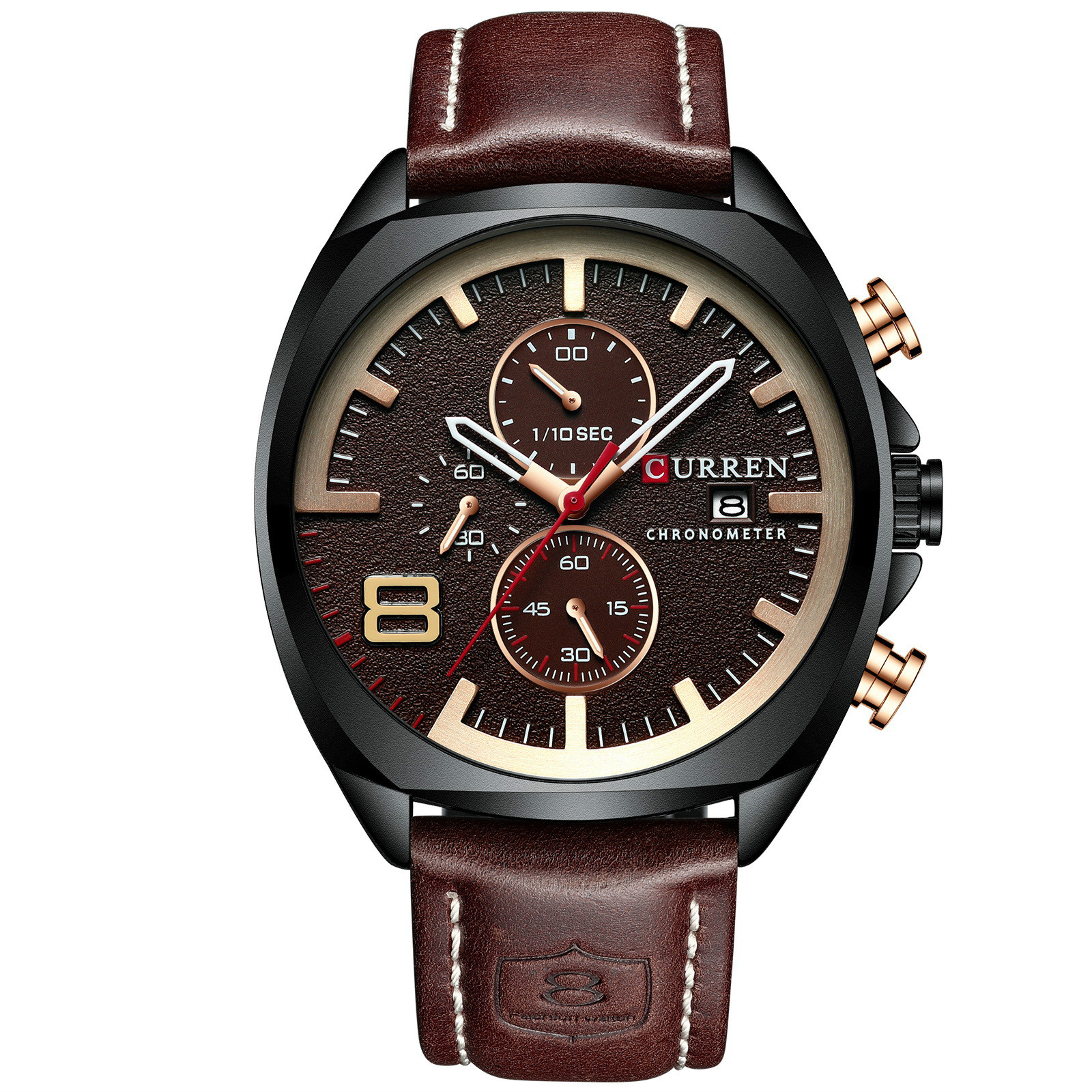 CURREN brand men&apos;s watch fashion sports leather waterproof watch calendar men&apos;s watch  watches