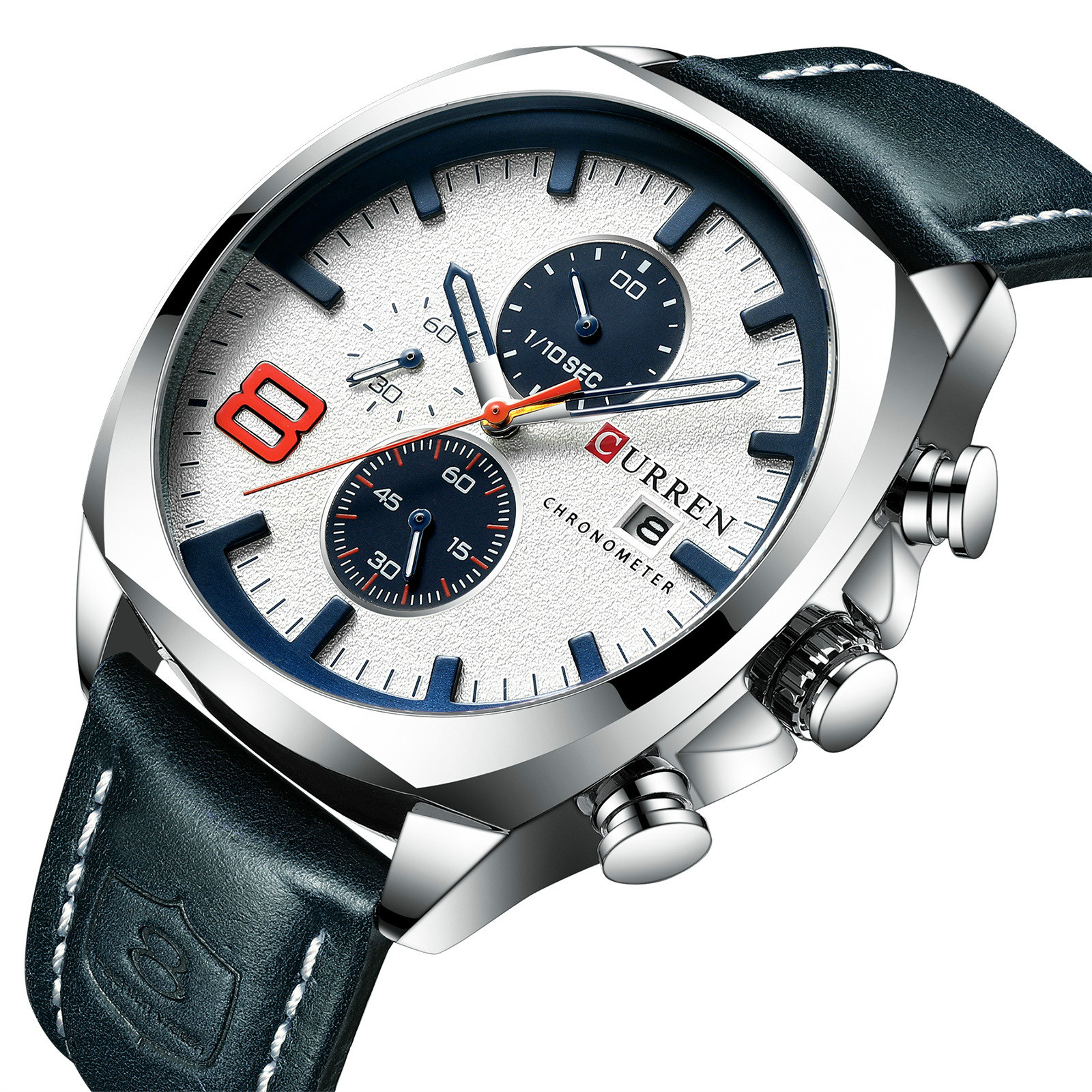 CURREN brand men&apos;s watch fashion sports leather waterproof watch calendar men&apos;s watch  watches