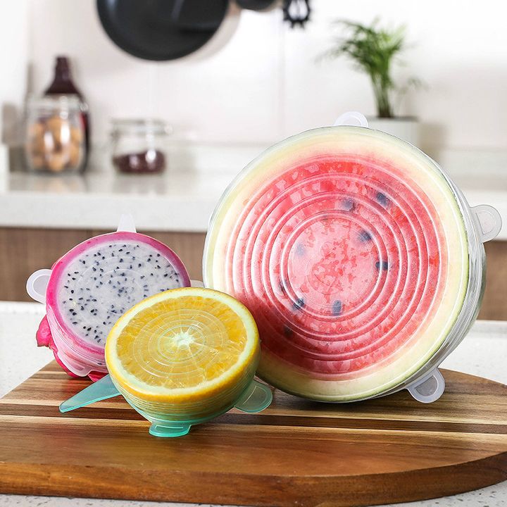 6 Pcs Kitchen Gadgets Accessories Reusable Silicon Stretch Universal Lids Food Bowl Kitchen Tools