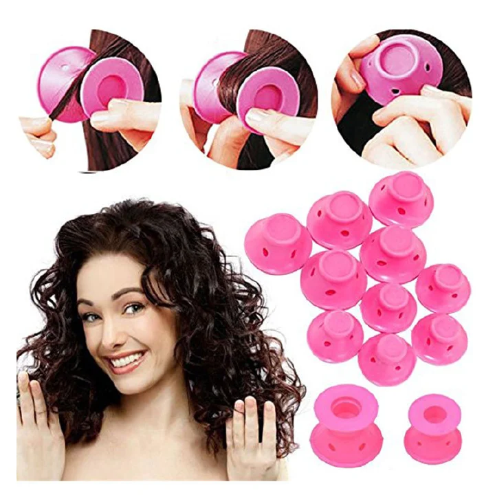 10PCS sleep curlers  Do not hurt hair silicone curlers  mushroom bell curlers hairdressing tool