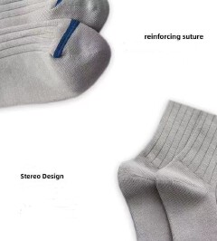 5 Pairs Men's Socks Men's Mid Length Solid Color Cotton Socks Men's Autumn And Winter Trendy Casual Business Sports Socks  Breathable Sweat Absorbing And Odor Proof