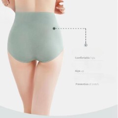 4PCS Pure Cotton Women's Panties Ladies Graphene Antibacterial High Waist Belly Hip Lift Seamless Breathable Women's Underwear Woman Clothes