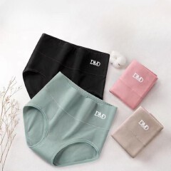 4PCS Pure Cotton Women's Panties Ladies Graphene Antibacterial High Waist Belly Hip Lift Seamless Breathable Women's Underwear Woman Clothes