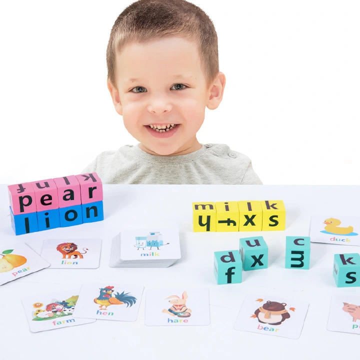 Children's early education fun English words spelling cards suitable for parent-child interaction multiplayer battle baby teaching                                                                  toys