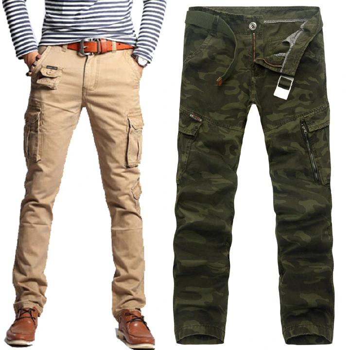 Trousers  Men's outdoor work clothes Multi Pocket legged casual pants
