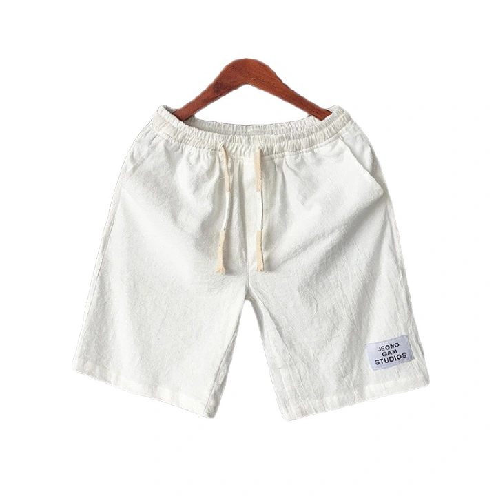 2022 Summer New Cotton And Linen Shorts Japanese Fashion Fat Loose Five-Point Pants Casual Thin Men's Breeches Beach Pants