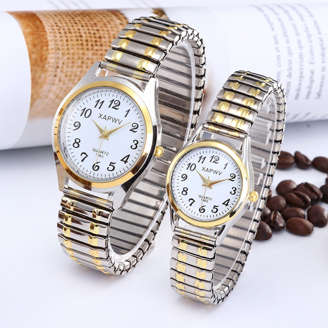 Xapwv classic large plate elastic band old head digital quartz watch for men and women