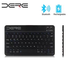 DERE WBK Tablet Wireless Keyboard For iPad Pro 2020 11 12.9 10.5 Teclado Bluetooth Keyboard For Android IOS Windows Phone Tablet Black 10 inch