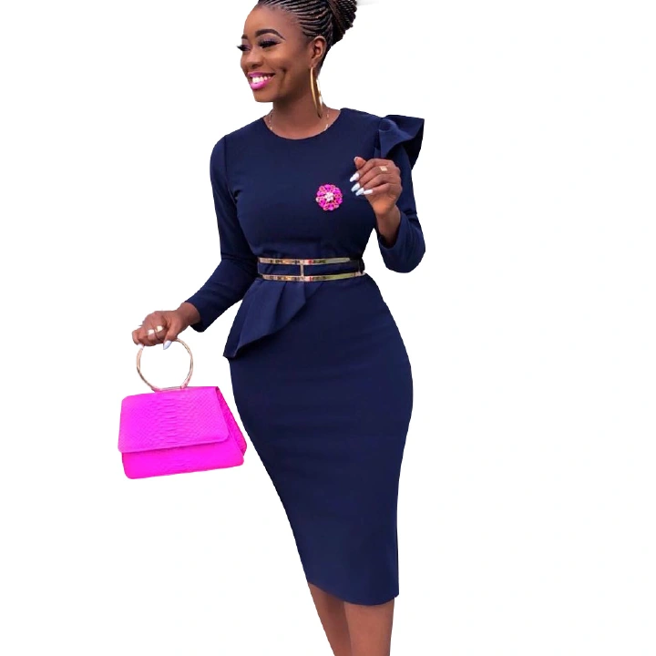 Plus Size Women's Clothing Women large office professional ear edge European and American dress