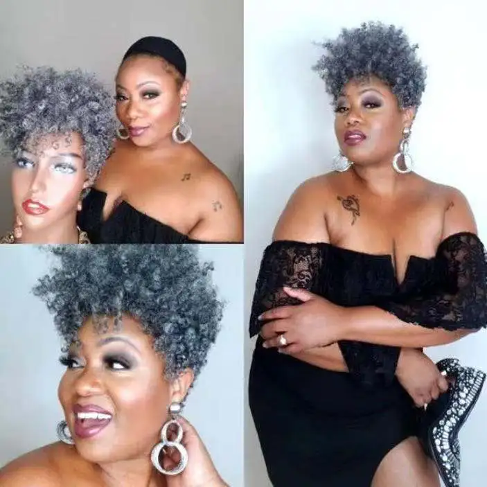 Cross-Border E-Commerce Wigs Euro-n Chemical Hair Wig Wig Small Curly Short Hair Wig Short Hair African Style