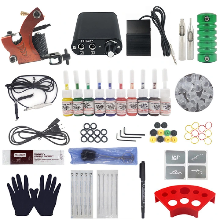 Tattoo machine 10 colors tattoo machine set full set of tattoo equipment for beginners