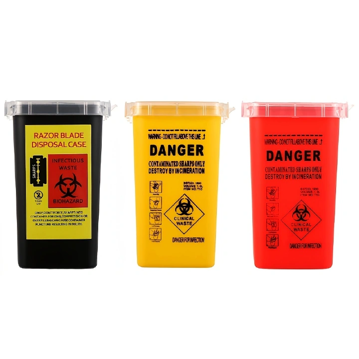2/3/4pcs 1 L Sharps Container Tattoo Needles Piercing Needles Disposal Collect Box Tattoo Waste Box Storage Box