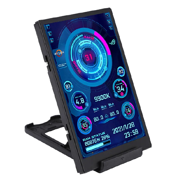 New 3.5 Inch IPS TYPE-C Secondary Screen Computer CPU GPU RAM HDD Monitor USB Display For Freely AIDA64