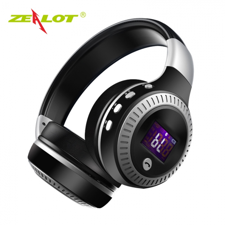 Zealot B19 Wireless Bluetooth Headphone Stereo Bass Earphone With Mic FM Radio TF Play LED Screen
