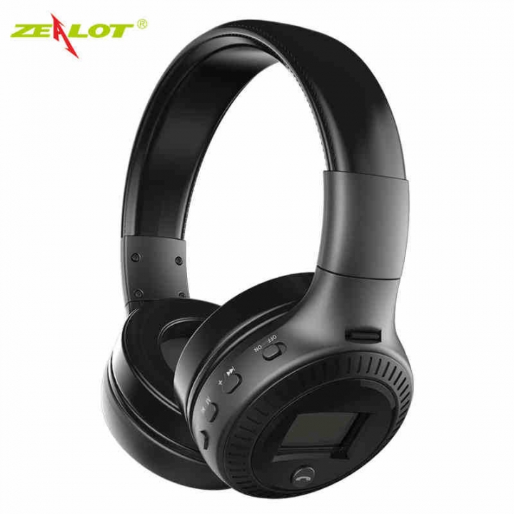 Zealot B19 Wireless Bluetooth Headphone Stereo Bass Earphone With Mic FM Radio TF Play LED Screen