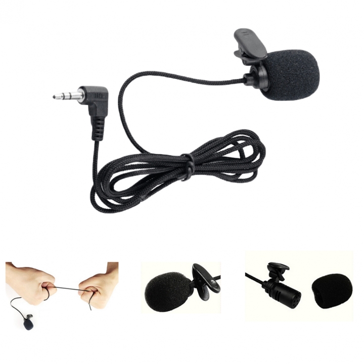 Lapel microphone Jack handsfree with cable Mini condenser microphone for all mobile phone