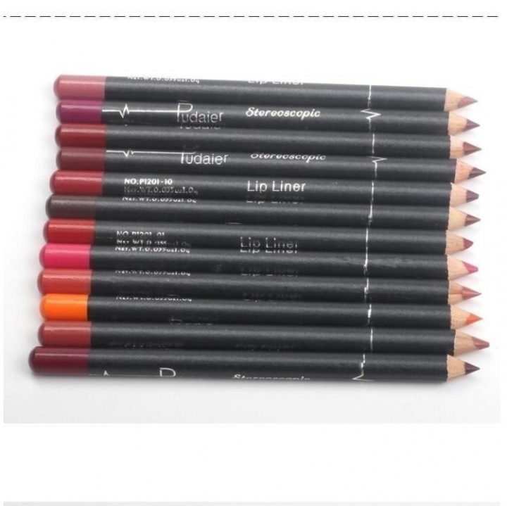 12pcs Makeup Matte Lip Pencil Eyeliner Eye Shadow Cosmetic Kit Long Lasting  Contour Liner Pencil