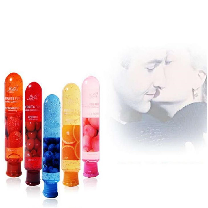 Sex Lubricant Fruit Flavor Edible Water Based Oral Sex Enhancement Body Lubricant Lube 5 Flavours