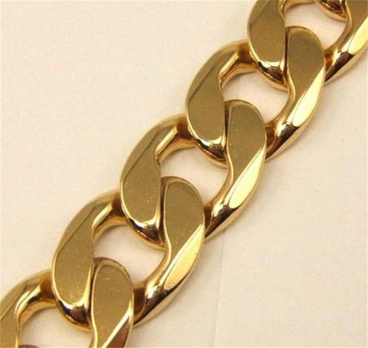 Fashion Luxury Jewerly 18k 24inches Yellow Gold plated Necklace and Bracelet for Women and Men