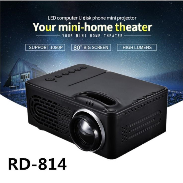 HD Multimedia Portable LED Projector Home Theater HDMI VGA AV USB SD Lamp Remote Control Projector