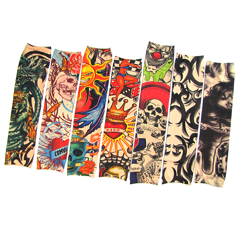 Tattoo Sleeve New Trendy high Elastic Fake Temporary Designs Summer sunscreen Body Arm Warmers UV