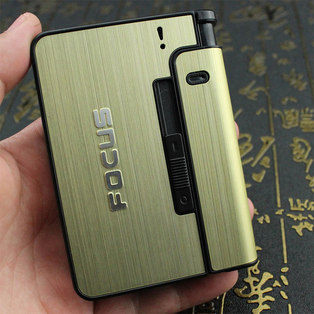Portable Automatic Cigarette Case 10PCS Not Lighter Gadget For Men Christmas Gifts